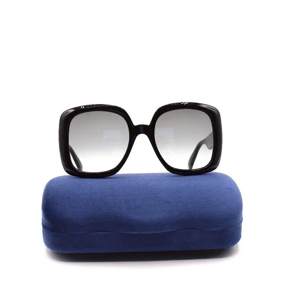 NEW GUCCI GG0713S 001 BLACK BLUE GREY GRADIENT AUTHENTIC SUNGLASSES Gucci Web GG0713S 001 Sunglasses Women main image 3
